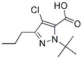 4-CHLORO-1-(1,1-DIMETHYLETHYL)-3-PROPYL-1H-PYRAZOLE-5-CARBOXYLIC ACID Struktur