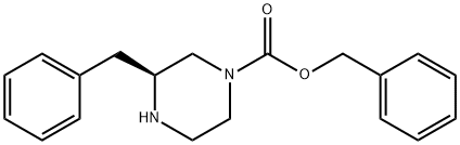 S-3-BENZYL-PIPERAZINE-1-CARBOXYLIC ACID BENZYL ESTER Struktur