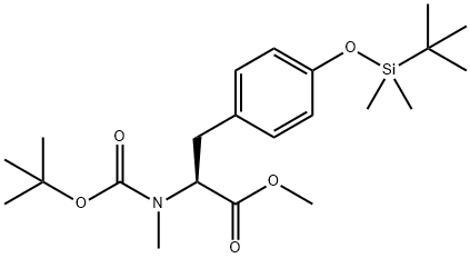 O-TERT-BUTYLDIMETHYLSILYL-N-METHYL-N-T-BUTOXYCARBONYL-L-TYROSINE, METHYL ESTER Struktur