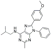 N-ISOBUTYL-8-(4-METHOXYPHENYL)-2-METHYL-9-PHENYL-9H-PURIN-6-AMINE Struktur