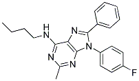 N-BUTYL-9-(4-FLUOROPHENYL)-2-METHYL-8-PHENYL-9H-PURIN-6-AMINE Struktur