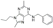N-BENZYL-2,8-DIMETHYL-9-PROPYL-9H-PURIN-6-AMINE Struktur
