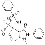 METHYL 2-(1,5-DIMETHYL-3-OXO-2-PHENYL-2,3-DIHYDRO-1H-PYRAZOL-4-YL)-3,3,3-TRIFLUORO-N-(PHENYL-SULFONYL)ALANINATE Struktur