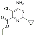 ETHYL 6-AMINO-5-CHLORO-2-CYCLOPROPYLPYRIMIDINE-4-CARBOXYLATE Struktur