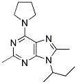 9-SEC-BUTYL-2,8-DIMETHYL-6-(PYRROLIDIN-1-YL)-9H-PURINE Struktur