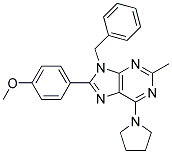 9-BENZYL-8-(4-METHOXYPHENYL)-2-METHYL-6-(PYRROLIDIN-1-YL)-9H-PURINE Struktur