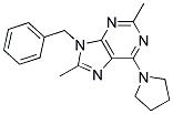 9-BENZYL-2,8-DIMETHYL-6-(PYRROLIDIN-1-YL)-9H-PURINE Struktur