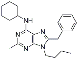 8-BENZYL-9-BUTYL-N-CYCLOHEXYL-2-METHYL-9H-PURIN-6-AMINE Struktur