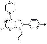 8-(4-FLUOROPHENYL)-2-METHYL-6-MORPHOLINO-9-PROPYL-9H-PURINE Struktur