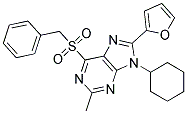 6-(BENZYLSULFONYL)-9-CYCLOHEXYL-8-(FURAN-2-YL)-2-METHYL-9H-PURINE Struktur