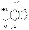 5-ACETYL-6-HYDROXY-4,7-DIMETHOXYBENZO[B]FURAN Struktur