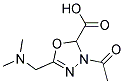 3-ACETYL-5-((DIMETHYLAMINO)METHYL)-2,3-DIHYDRO-1,3,4-OXADIAZOLE-2-CARBOXYLIC ACID Struktur