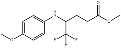 METHYL 5,5,5-TRIFLUORO-4-(4-METHOXYPHENYLAMINO)PENTANOATE Struktur