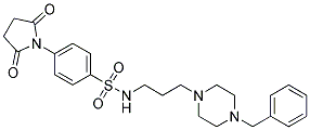 N-[3-(4-BENZYLPIPERAZINO)PROPYL]-4-(2,5-DIOXO-1-PYRROLIDINYL)BENZENESULFONAMIDE Struktur