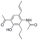 N1-(4-ACETYL-3-HYDROXY-6-PROP-1-ENYL-2-PROPYLPHENYL)ACETAMIDE, TECH Struktur