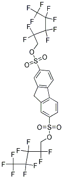 DI(2,2,3,3,4,4,5,5,5-NONAFLUOROPENTYL) 9H-FLUORENE-2,7-DISULFONATE, TECH Struktur