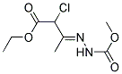 METHYL 2-(2-CHLORO-3-ETHOXY-1-METHYL-3-OXOPROPYLIDENE)HYDRAZINE-1-CARBOXYLATE, TECH Struktur