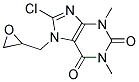 8-CHLORO-1,3-DIMETHYL-7-(OXIRAN-2-YLMETHYL)-3,7-DIHYDRO-1H-PURINE-2,6-DIONE, TECH Struktur