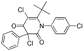 6-(TERT-BUTYL)-3,5-DICHLORO-1-(4-CHLOROPHENYL)-3-PHENYLPYRIDINE-2,4(1H,3H)-DIONE, TECH Struktur