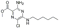 METHYL 3-AMINO-6-CHLORO-5-(HEXYLAMINO)PYRAZINE-2-CARBOXYLATE, TECH Struktur