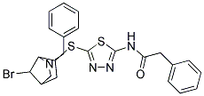 N1-{5-[(2-BENZYL-7-BROMO-2-AZABICYCLO[2.2.1]HEPT-6-YL)THIO]-1,3,4-THIADIAZO L-2-YL}-2-PHENYLACETAMIDE Struktur