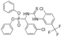 DIPHENYL [(3-CHLOROPHENYL)({[2-CHLORO-5-(TRIFLUOROMETHYL)ANILINO]CARBOTHIOY L}AMINO)METHYL]PHOSPHONATE Struktur