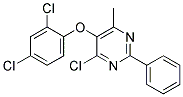 4-CHLORO-5-(2,4-DICHLOROPHENOXY)-6-METHYL-2-PHENYLPYRIMIDINE Struktur