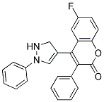 6-FLUORO-3-PHENYL-4-(1-PHENYL-2,3-DIHYDRO-1H-PYRAZOL-4-YL)-2H-CHROMEN-2-ONE Struktur