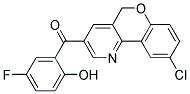 (9-CHLORO-5H-CHROMENO[4,3-B]PYRIDIN-3-YL)-(5-FLUORO-2-HYDROXYPHENYL)METHANONE Struktur