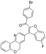 (4-BROMOPHENYL)[3-(5H-CHROMENO[4,3-B]PYRIDIN-3-YL)-5-FLUORO-1-BENZOFURAN-2-YL]METHANONE Struktur