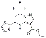 5-THIOPHEN-2-YL-7-TRIFLUOROMETHYL-4,5,6,7-TETRAHYDRO-PYRAZOLO[1,5- A ]PYRIMIDINE-3-CARBOXYLIC ACID ETHYL ESTER Struktur