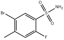 5-BROMO-2-FLUORO-4-METHYLBENZENESULFONAMIDE Struktur