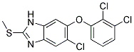 5-CHLORO-6-(2,3-DICHLOROPHENOXY)-2-METHYLTHIO-1H-BENZOIMIDAZOLE Struktur