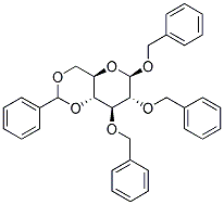 BENZYL 2,3-DI-O-BENZYL-4,6-O-BENZYLIDENE-B-D-GLUCOPYRANOSIDE Struktur