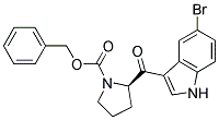 R-3-(N-BENZYLOXYCARBONYLPYRROLIDIN-2-YLCARBONYL)-5-BROMO-1H-INDOLE Struktur