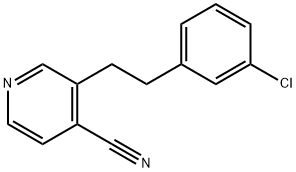 4-CYANO-3-(3-CHLOROPHENYLETHYL)PYRIDINE Struktur