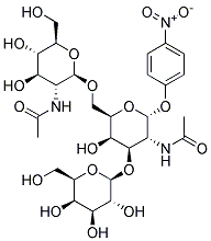 4-NITROPHENYL 2-ACETAMIDO-6-O-(2-ACETAMIDO-2-DEOXY-B-D-GLUCOPYRANOSYL) -3-O-(B-D-GALACTOPYRANOSYL)-2-DEOXY-A- D-GALACTOPYRANOSIDE Struktur