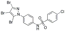 N1-[4-(3,4,5-TRIBROMO-1H-PYRAZOL-1-YL)PHENYL]-4-CHLOROBENZENE-1-SULPHONAMIDE Struktur