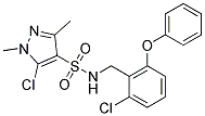 N4-(2-CHLORO-6-PHENOXYBENZYL)-5-CHLORO-1,3-DIMETHYL-1H-PYRAZOLE-4-SULPHONAMIDE Struktur