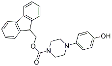 9H-FLUOREN-9-YLMETHYL 4-(4-HYDROXYPHENYL)TETRAHYDRO-1(2H)-PYRAZINECARBOXYLAT Struktur