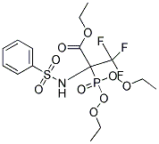 ETHYL 2-(DIETHOXYPHOSPHORYL)-3,3,3-TRIFLUORO-2-[(PHENYLSULPHONYL)AMINO]PROPANOATE Struktur