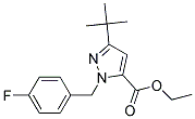 ETHYL 3-TERT-BUTYL-1-(4-FLUOROBENZYL)-1H-PYRAZOLE-5-CARBOXYLAT Struktur