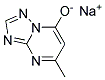 5-Hydroxy-7-methyl-1,3,8-triazaindolizine sodium salt Struktur