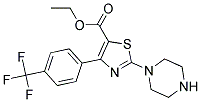 Ethyl 2-(Piperazine-1-Yl)-4-(4-Trifluoromethylphenyl)-5-Thiazolecarboxylate Struktur