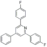 4-Phenyl-2,6-Bis(4'-Fluorophenyl)Pyridine Struktur