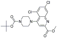 Methyl 4-(1-Boc-Piperazine-4-Yl)-5,7-Dichloro-2-Quinoline-Carboxylate Struktur