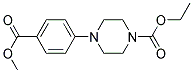 Ethyl 4-[4-(methoxycarbonyl)phenyl]piperazine-1-carboxylate Struktur