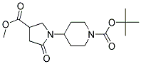 4-[4-(Methoxycarbonyl)-2-oxopyrrolidin-1-yl]piperidine, N-BOC protected Struktur