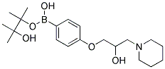 4-(2-Hydroxy-3-piperidin-1-ylpropoxy)benzeneboronic acid, pinacol ester Struktur