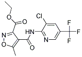 Ethyl 4-({[3-chloro-5-(trifluoromethyl)pyridin-2-yl]amino}carbonyl)-5-methylisoxazole-3-carboxylate Struktur